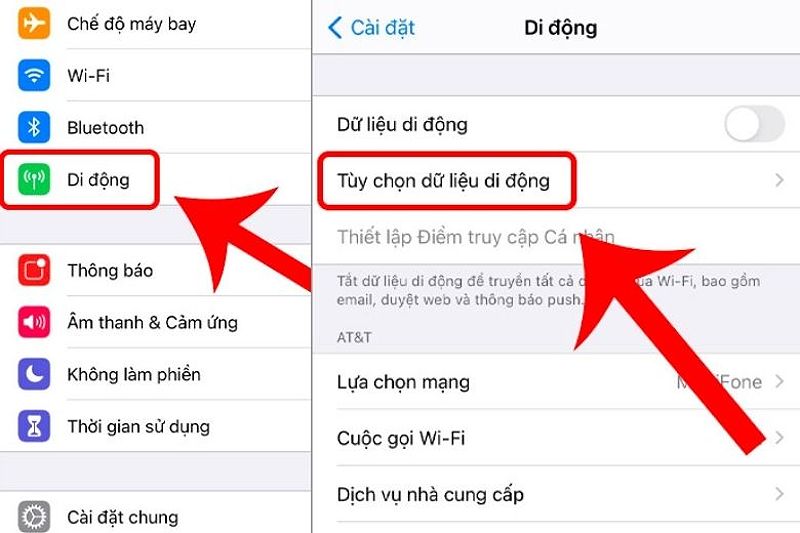 Cách chuyển LTE sang 4G trên iPhone và từ 4G sang LTE nhanh nhất 8