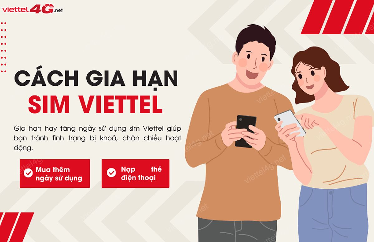 Cách gia hạn sim Viettel