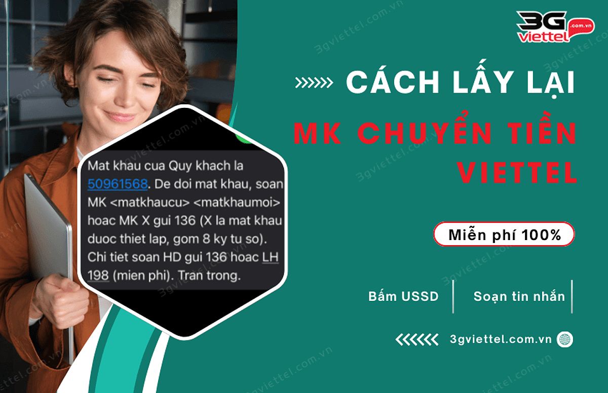 Cách lấy lại mật khẩu chuyển tiền Viettel qua tin nhắn SMS