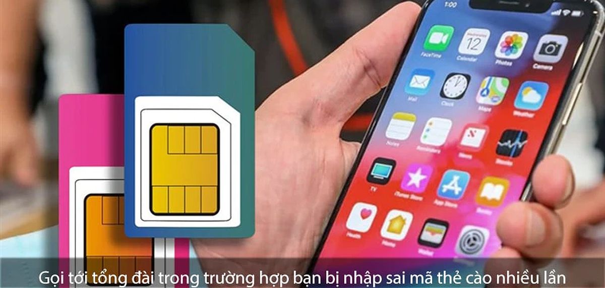 Sim bị khoá do nạp sai mã thẻ cào quá 5 lần